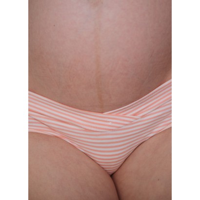 Трусы под живот для беременных Розовая полоска 0089